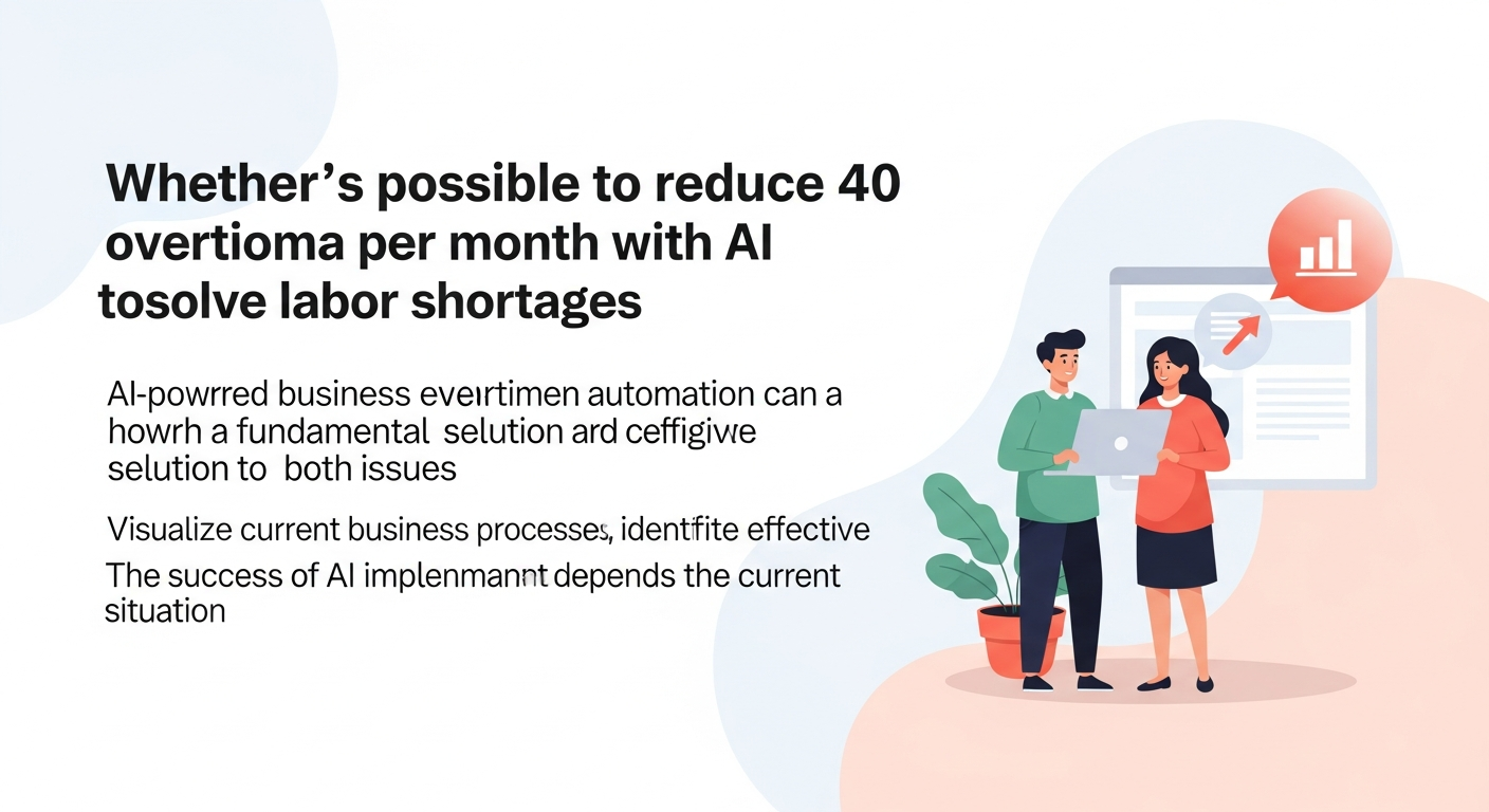 AIで月40時間の残業削減は可能？人手不足を解消する業務自動化、最初の一歩