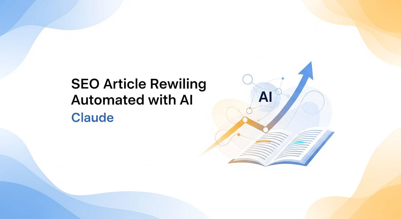 SEO記事リライトをAIで自動化！Claudeで検索順位を劇的に改善する実践テクニック