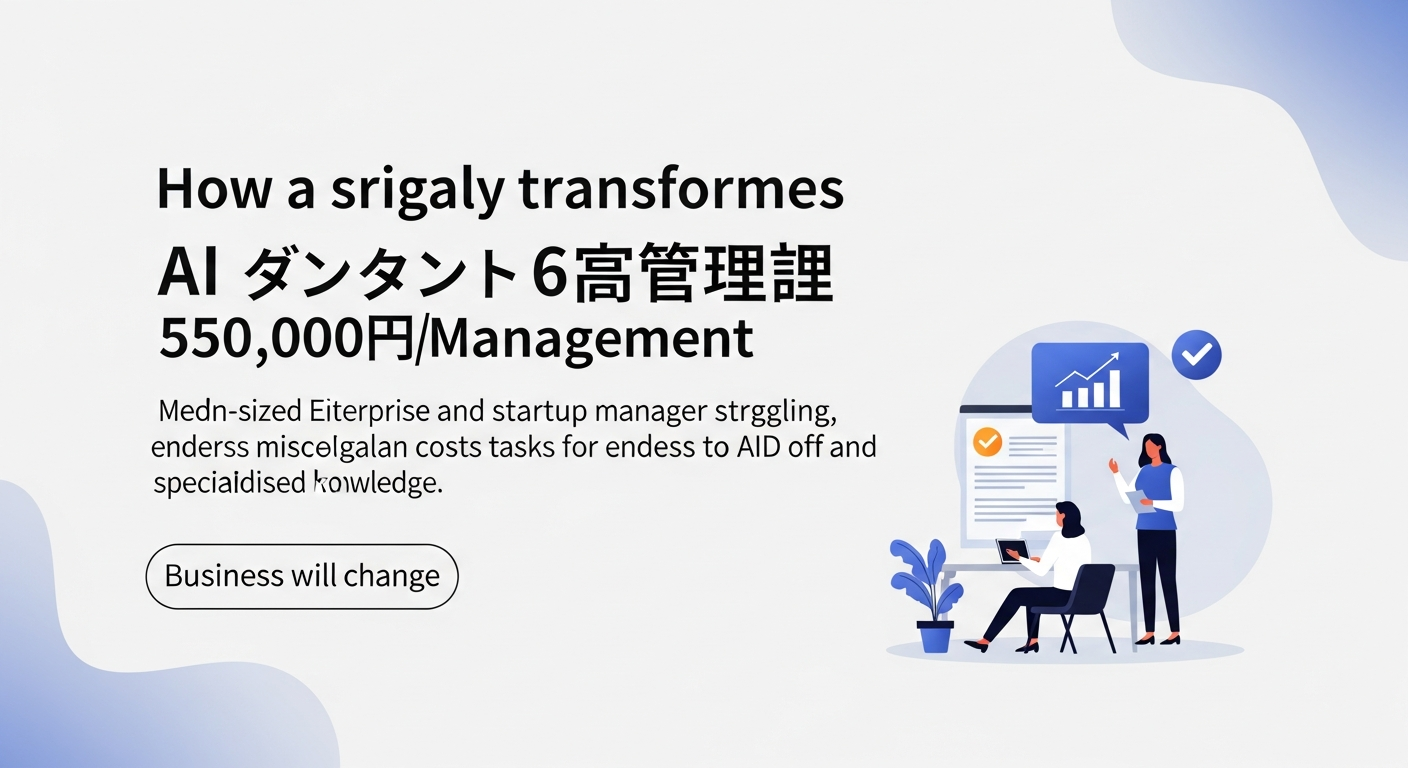 AIエージェント経営で会社が変わる！月5万円で人手不足とコストを解消する方法
