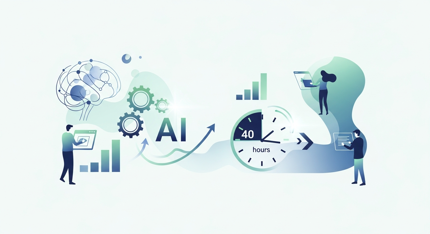 AIで月40時間の業務削減は可能？中小企業のDXを加速させる具体的な方法と事例